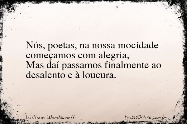 Frase de William Wordsworth