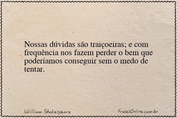 Frase de William Shakespeare