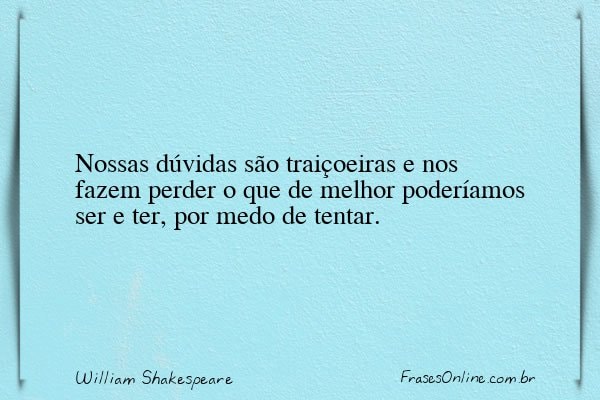 Frase de William Shakespeare