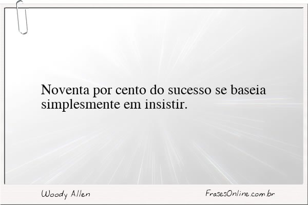 Frase de Woody Allen