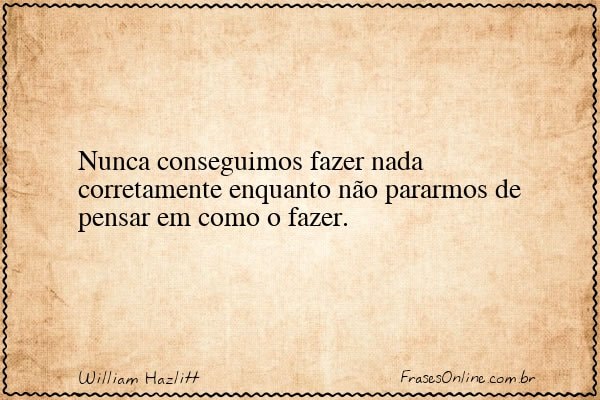 Frase de William Hazlitt