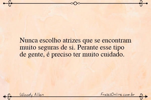 Frase de Woody Allen