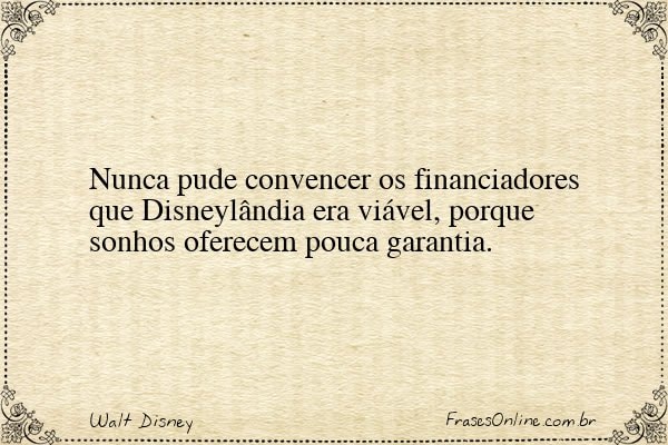Frase de Walt Disney