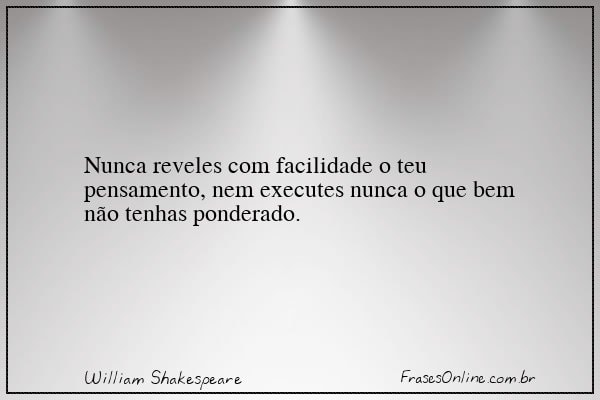 Frase de William Shakespeare