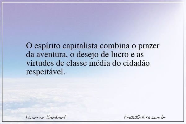 Frase de Werner Sombart