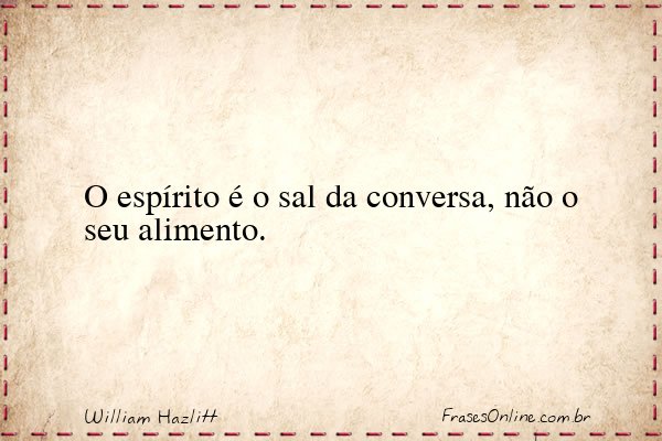 Frase de William Hazlitt