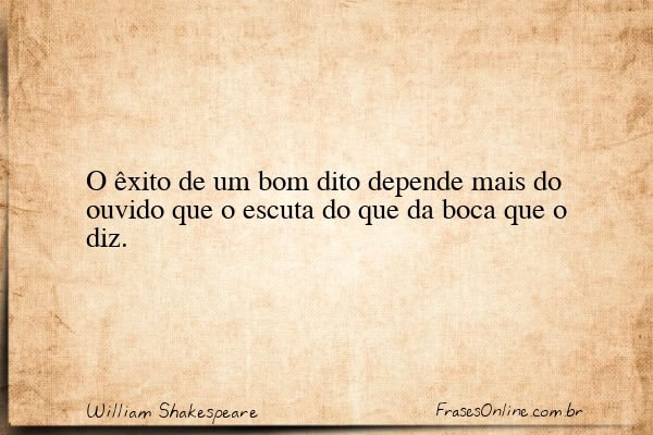 Frase de William Shakespeare