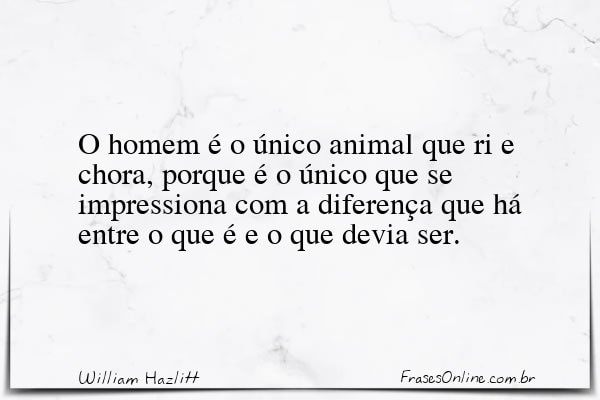 Frase de William Hazlitt