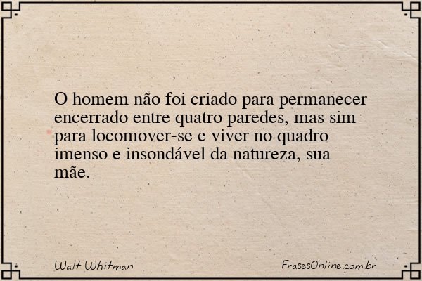 Frase de Walt Whitman