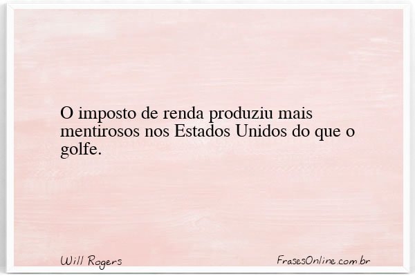 Frase de Will Rogers