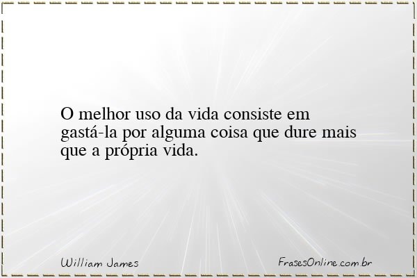 Frase de William James