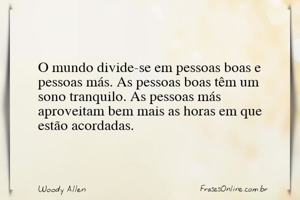 Frase de Woody Allen
