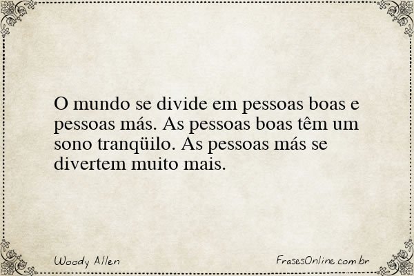 Frase de Woody Allen