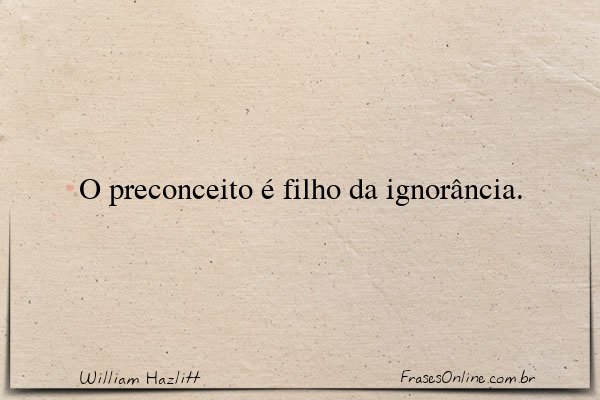 Frase de William Hazlitt