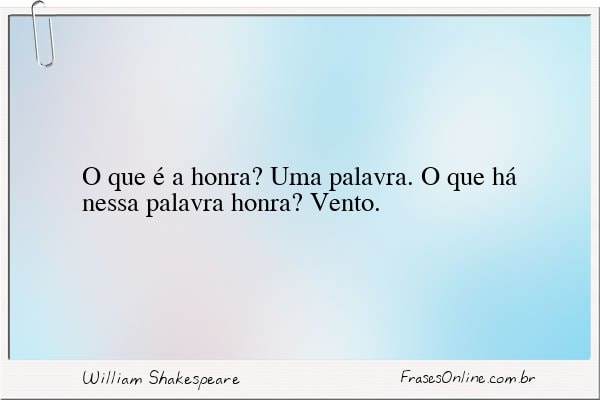 Frase de William Shakespeare