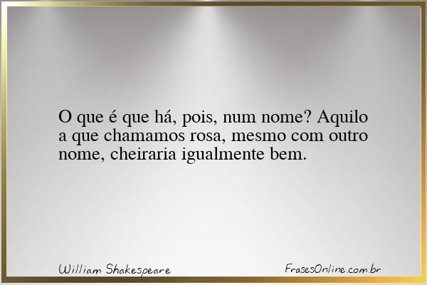 Frase de William Shakespeare