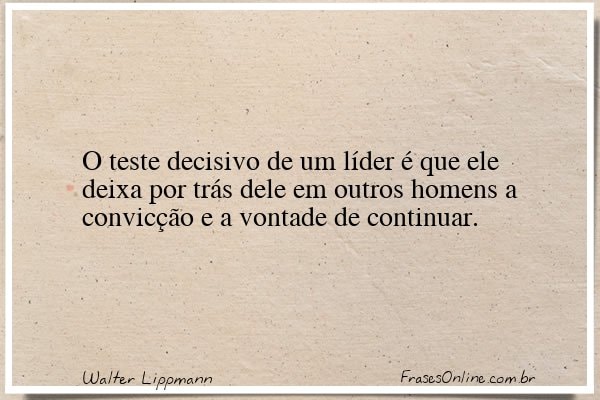Frase de Walter Lippmann