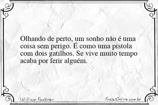 Frase de William Faulkner
