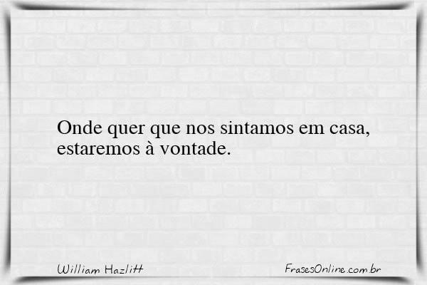 Frase de William Hazlitt