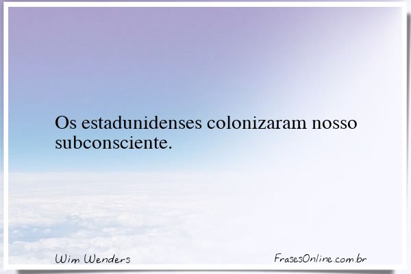 Frase de Wim Wenders