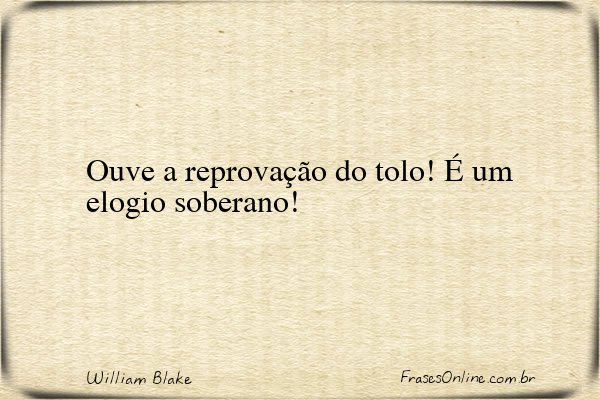 Frase de William Blake