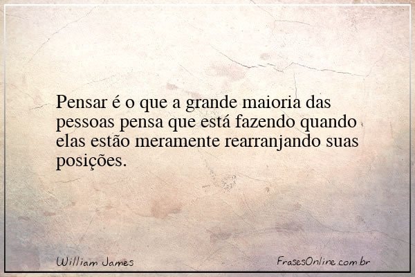 Frase de William James