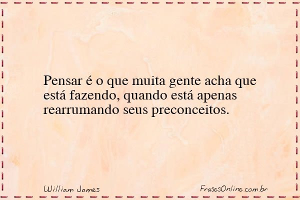 Frase de William James