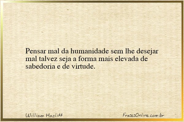 Frase de William Hazlitt