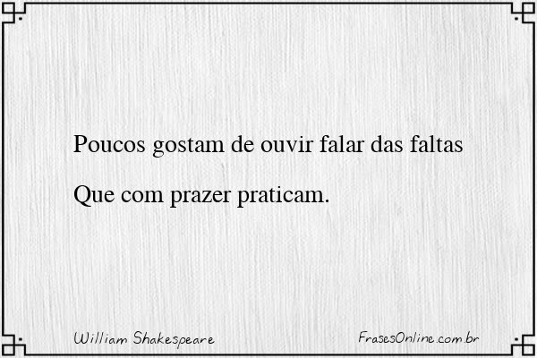 Frase de William Shakespeare