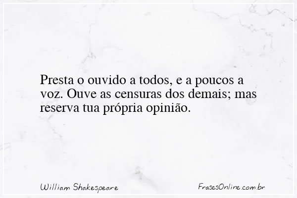 Frase de William Shakespeare
