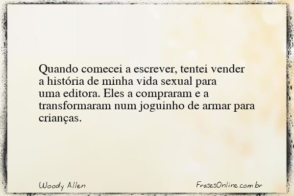 Frase de Woody Allen