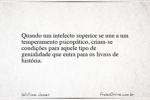 Frase de William James