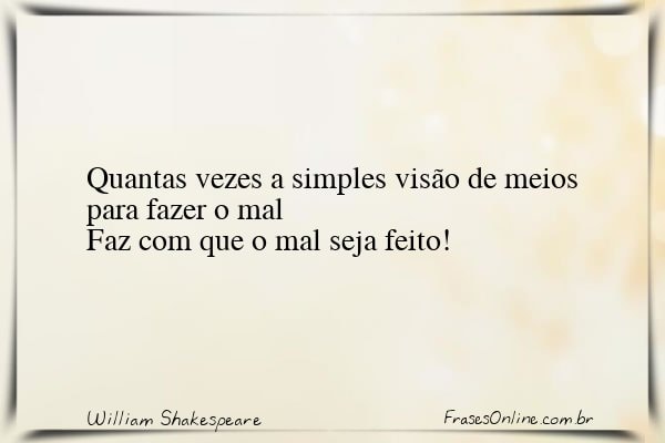 Frase de William Shakespeare