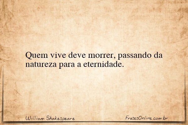 Frase de William Shakespeare