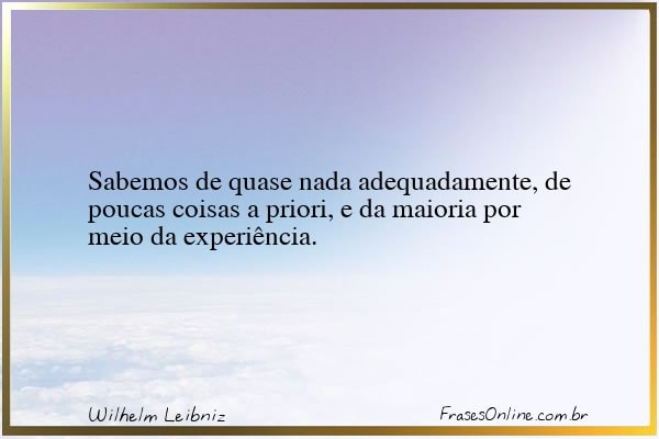 Frase de Wilhelm Leibniz
