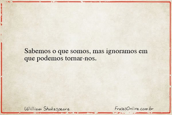 Frase de William Shakespeare