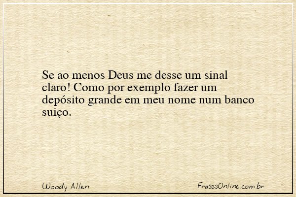 Frase de Woody Allen