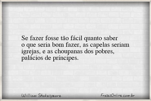 Frase de William Shakespeare