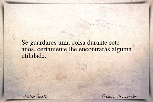 Frase de Walter Scott