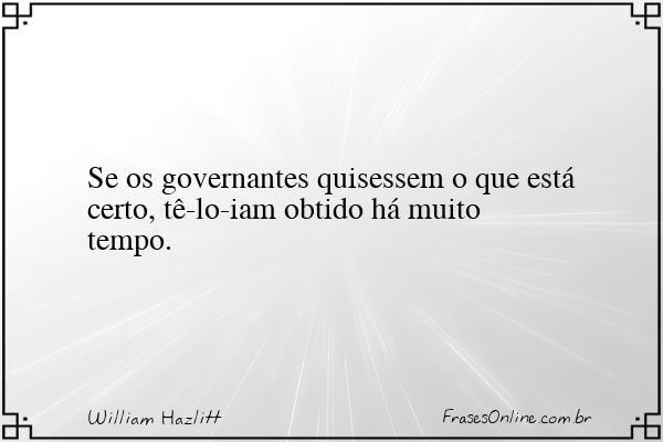 Frase de William Hazlitt