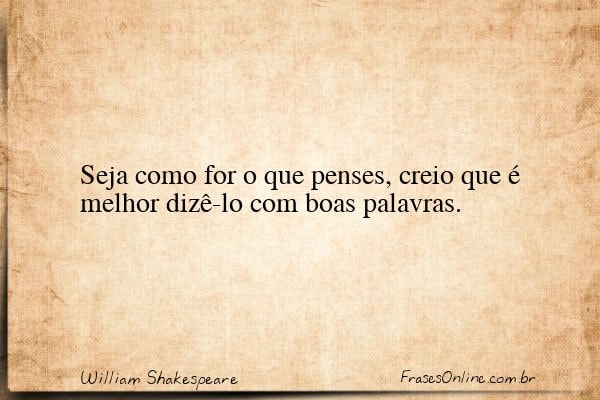 Frase de William Shakespeare