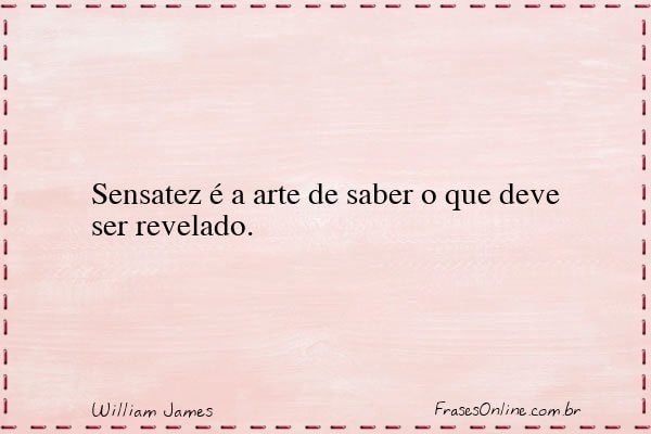 Frase de William James