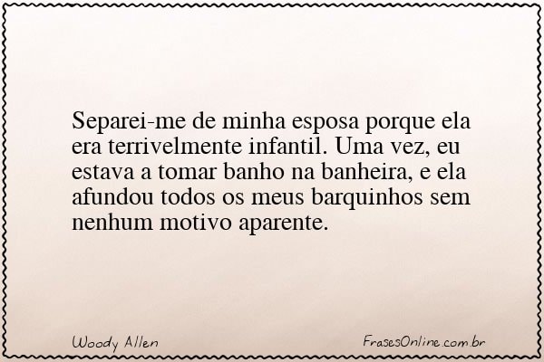 Frase de Woody Allen