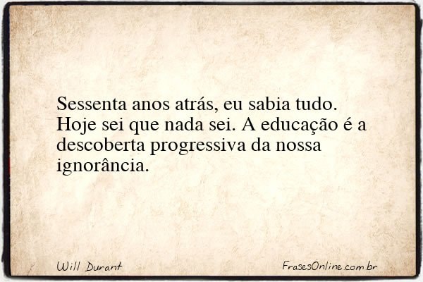Frase de Will Durant
