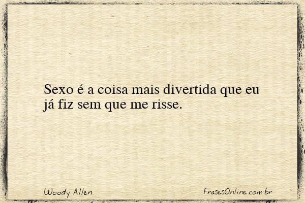 Frase de Woody Allen