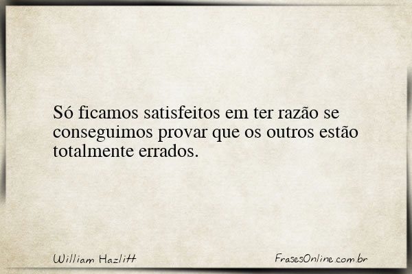 Frase de William Hazlitt