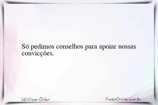 Frase de William Osler