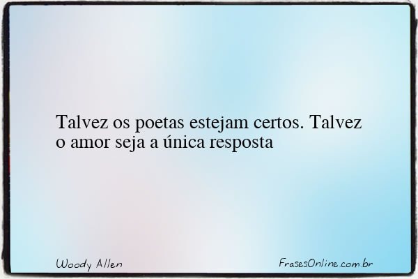 Frase de Woody Allen