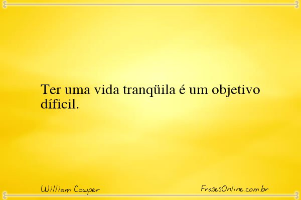 Frase de William Cowper
