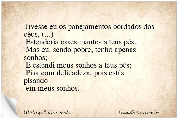 Frase de William Butler Yeats